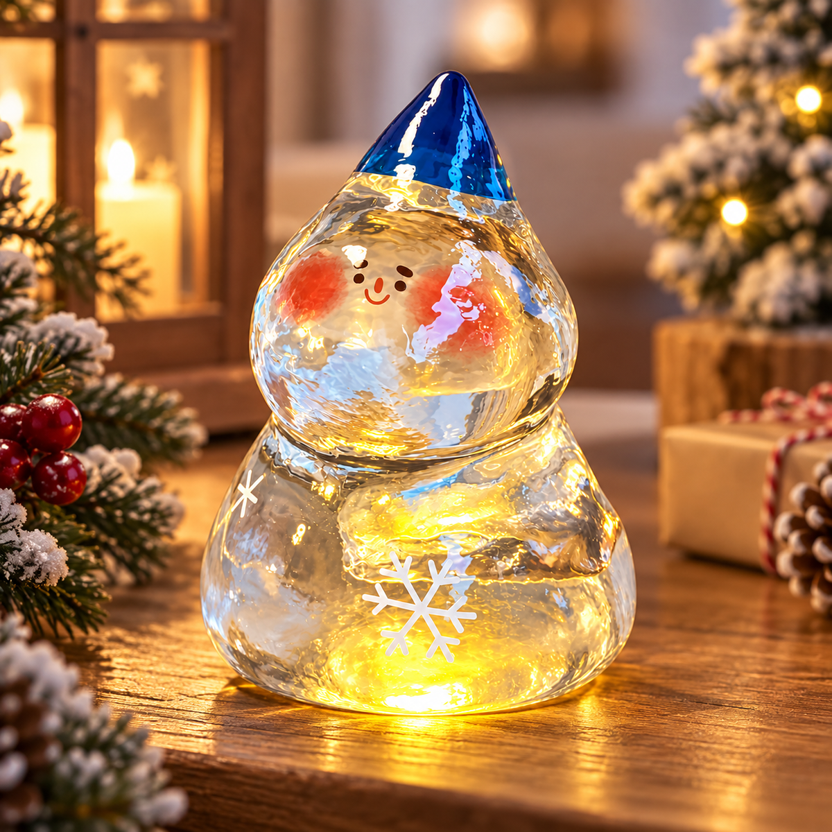 Nestqivo® Christmas Snowman Light-Up Holiday Tabletop Decor