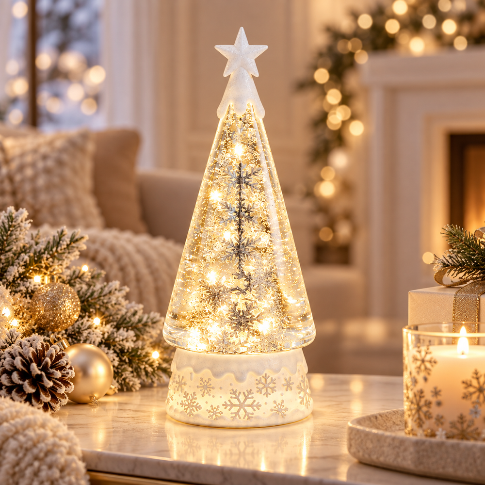 Nestqivo® Light-Up Christmas Tree Snowflake Tabletop Decoration