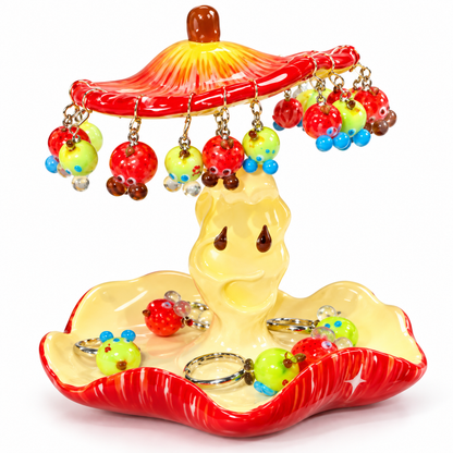 Nestqivo® Christmas Mushroom Trinket Holder – Festive Holiday Tabletop Decor