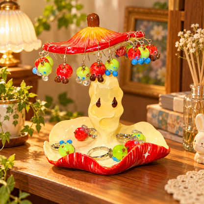 Nestqivo® Christmas Mushroom Trinket Holder – Festive Holiday Tabletop Decor