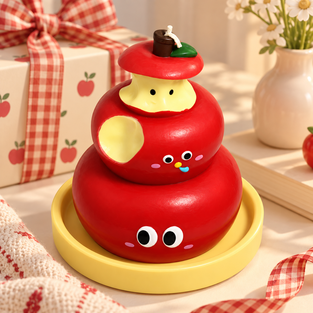 Nestqivo® Christmas Apple Scented Candle – Festive Decorative Holiday Candle