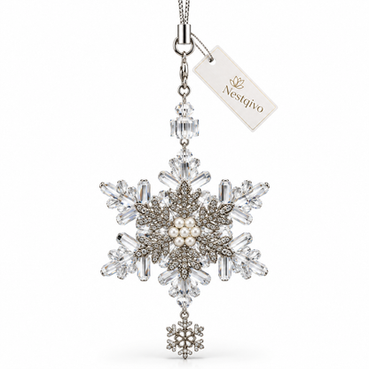 Nestqivo® Crystal Snowflake Christmas Ornament – Sparkling Holiday Hanging Pendant